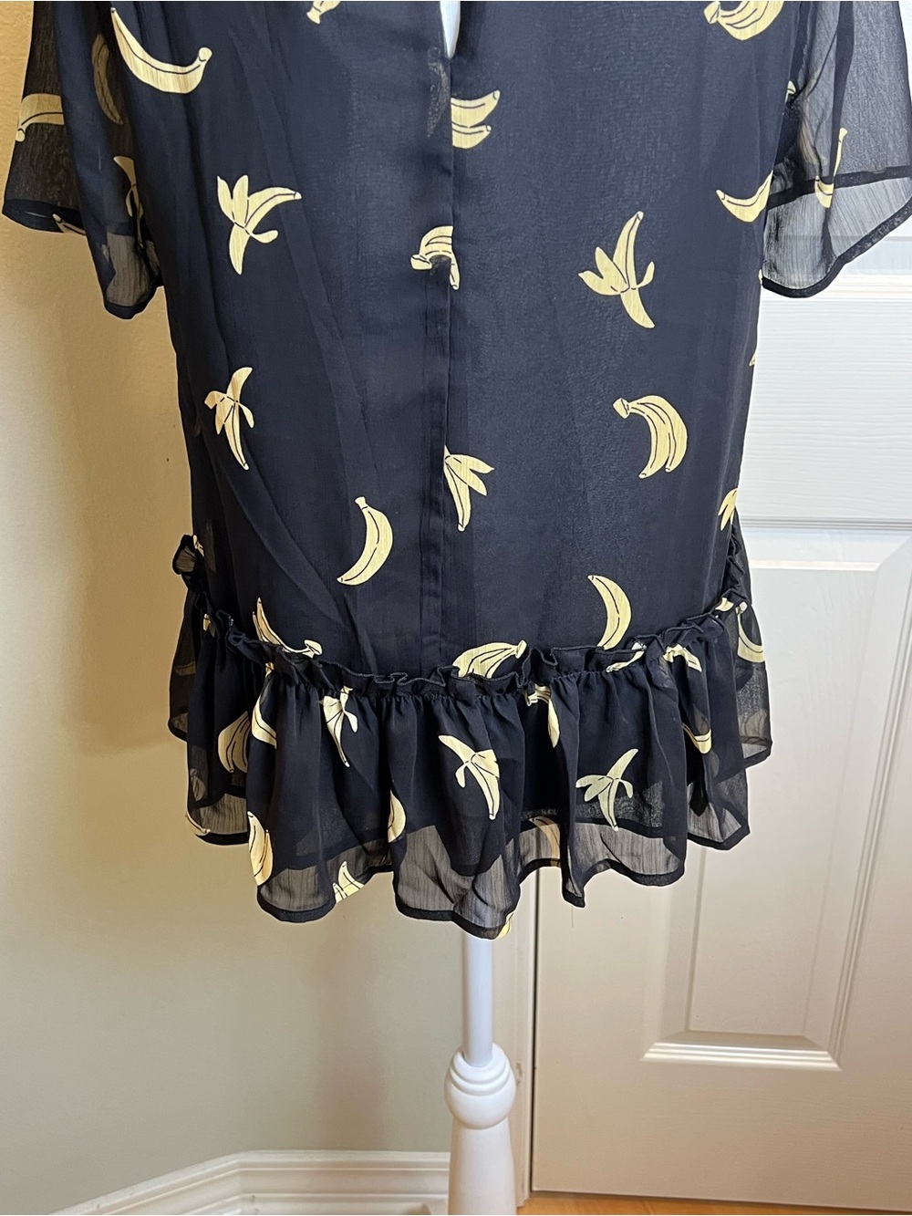 English Factory Banana Print Ruffle Hem Top - Picture 8 of 12